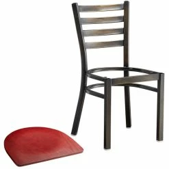 Lancaster Table & Seating Distressed Copper Finish Ladder Back Chair With Mahogany Wood Seat 8 Lancaster Table & Seating Distressed Copper Finish Ladder Back Chair With Mahogany Wood Seat -Lancaster Table & Seating Shop 2088982