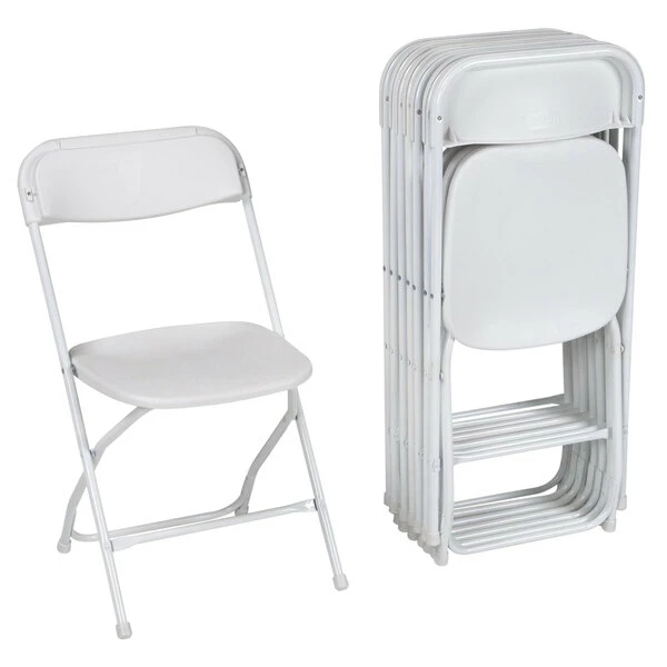 ZOWN 60540WHT8E Premium White Commercial Banquet Folding Chair - 8/Pack 1 ZOWN 60540WHT8E Premium White Commercial Banquet Folding Chair - 8/Pack