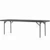 ZOWN 60528SGY1E 96" X 30" Gray Commercial Blow Molded Rectangular Resin Folding Table