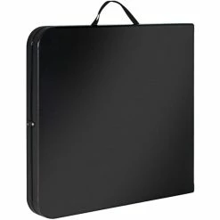Bridgeport Essentials C678BP14BLK1 30" X 72" Black Resin Fold-in-Half Blow Molded Table With Steel Powder Coated Frame 5 Bridgeport Essentials C678BP14BLK1 30" X 72" Black Resin Fold-in-Half Blow Molded Table With Steel Powder Coated Frame -Lancaster Table & Seating Shop 2091444
