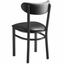 LT&S Boomerang Series Lancaster Table & Seating Boomerang Black Finish Chair With 2 1/2" Black Vinyl Padded Seat And Back 5 LT&S Boomerang Series Lancaster Table & Seating Boomerang Black Finish Chair With 2 1/2" Black Vinyl Padded Seat And Back -Lancaster Table & Seating Shop 2093179
