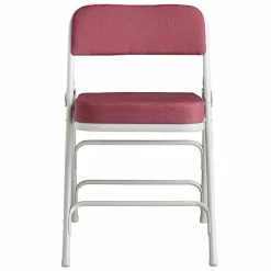 Lancaster Table & Seating Burgundy Fabric Folding Chair With 2" Padded Seat -Lancaster Table & Seating Shop 2094574