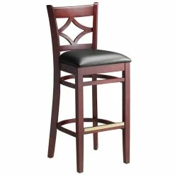 Lancaster Table & Seating Mahogany Diamond Back Bar Height Chair With 2 1/2" Padded Seat 6 Lancaster Table & Seating Mahogany Diamond Back Bar Height Chair With 2 1/2" Padded Seat -Lancaster Table & Seating Shop 2097655