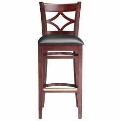 Lancaster Table & Seating Mahogany Diamond Back Bar Height Chair With 2 1/2" Padded Seat 9 Lancaster Table & Seating Mahogany Diamond Back Bar Height Chair With 2 1/2" Padded Seat -Lancaster Table & Seating Shop 2097657