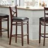 Lancaster Table & Seating Mahogany Diamond Back Bar Height Chair With 2 1/2" Padded Seat