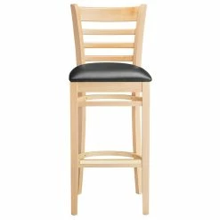 Lancaster Table & Seating Natural Ladder Back Bar Height Chair With Black Padded Seat 9 Lancaster Table & Seating Natural Ladder Back Bar Height Chair With Black Padded Seat -Lancaster Table & Seating Shop 2097719