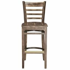 Lancaster Table & Seating Vintage Finish Ladder Back Bar Height Chair With Vintage Wood Seat -Lancaster Table & Seating Shop 2106920