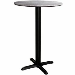 LT&S Excalibur Lancaster Table & Seating Excalibur 31 1/2" Round Counter Height Table With Textured Toscano Finish And Cross Base Plate -Lancaster Table & Seating Shop 2114112