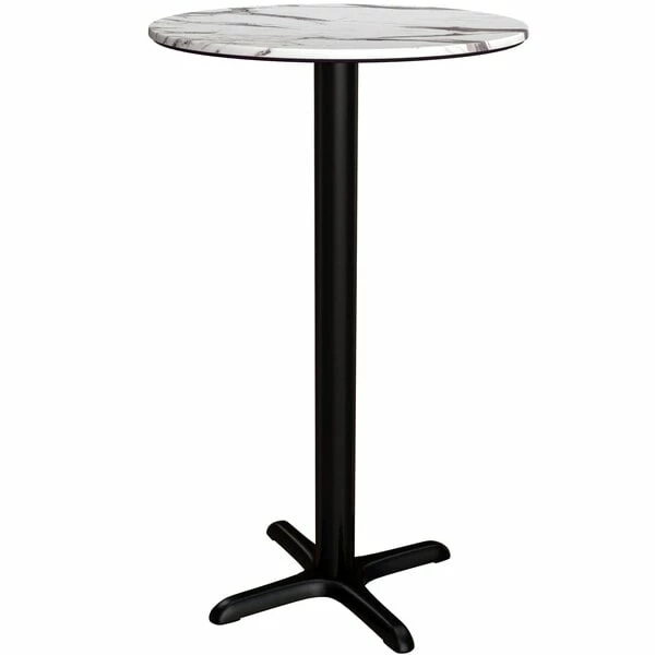 LT&S Excalibur Lancaster Table & Seating Excalibur 31 1/2" Round Bar Height Table With Smooth Versilla Finish And Cross Base Plate 2 LT&S Excalibur Lancaster Table & Seating Excalibur 31 1/2" Round Bar Height Table With Smooth Versilla Finish And Cross Base Plate - Image 2