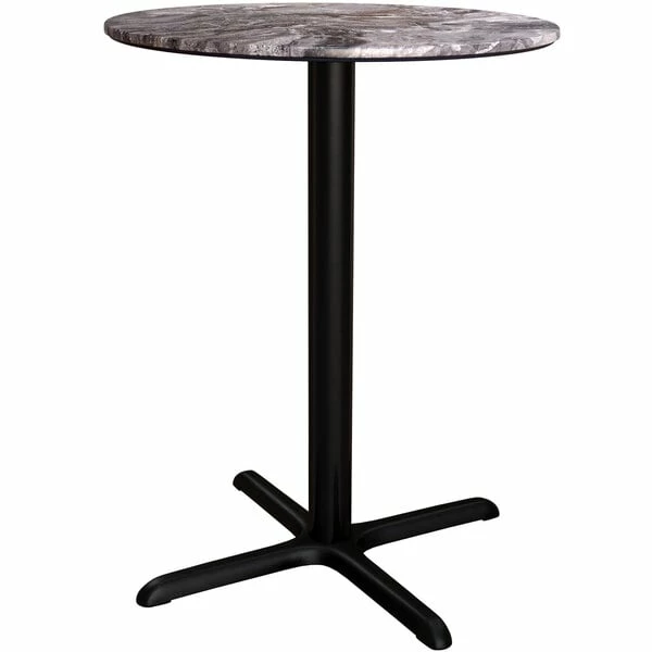 LT&S Excalibur Lancaster Table & Seating Excalibur 36" Round Counter Height Table With Smooth Paladina Finish And Cross Base Plate 2 LT&S Excalibur Lancaster Table & Seating Excalibur 36" Round Counter Height Table With Smooth Paladina Finish And Cross Base Plate - Image 2