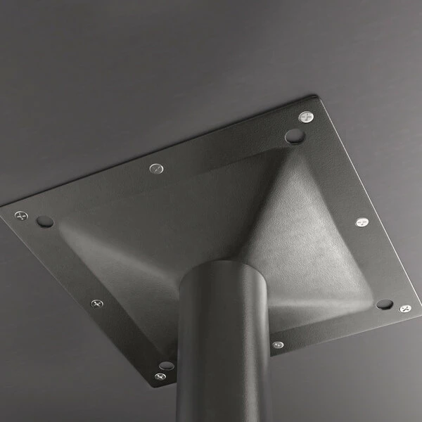 LT&S Excalibur Lancaster Table & Seating Excalibur 36" X 36" Square Dining Height Table With Textured Mixed Plank Finish And Cross Base Plate 4 LT&S Excalibur Lancaster Table & Seating Excalibur 36" X 36" Square Dining Height Table With Textured Mixed Plank Finish And Cross Base Plate - Image 4