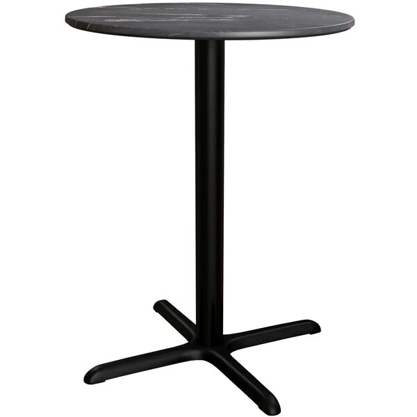 LT&S Excalibur Lancaster Table & Seating Excalibur 36" Round Counter Height Table With Smooth Letizia Finish And Cross Base Plate 2 LT&S Excalibur Lancaster Table & Seating Excalibur 36" Round Counter Height Table With Smooth Letizia Finish And Cross Base Plate - Image 2