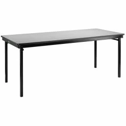 National Public Seating MSFT3660LPEB Max Seating 36" X 60" Folding Table With Light Plywood Top And Edge Banding