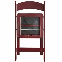 Lancaster Table & Seating Mahogany Resin Folding Chair With Vinyl Seat -Lancaster Table & Seating Shop 2173572