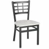 BFM Seating Marietta Sand Black Steel Window Back Chair With Relic Antique Wash Melamine Seat