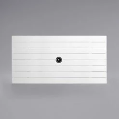 Lancaster Table & Seating 32" X 60" White Powder-Coated Aluminum Dining Height Outdoor Table With Umbrella Hole And 4 Arm Chairs -Lancaster Table & Seating Shop 2184554