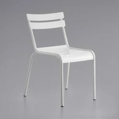 Lancaster Table & Seating 32" X 60" White Powder-Coated Aluminum Dining Height Outdoor Table With Umbrella Hole And 6 Side Chairs 8 Lancaster Table & Seating 32" X 60" White Powder-Coated Aluminum Dining Height Outdoor Table With Umbrella Hole And 6 Side Chairs -Lancaster Table & Seating Shop 2184598