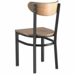LT&S Boomerang Series Lancaster Table & Seating Boomerang Black Finish Chair With Vintage Wood Seat And Back 5 LT&S Boomerang Series Lancaster Table & Seating Boomerang Black Finish Chair With Vintage Wood Seat And Back -Lancaster Table & Seating Shop 2190272