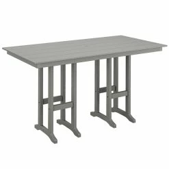 POLYWOOD Farmhouse 37" X 72" Slate Grey Bar Height Table