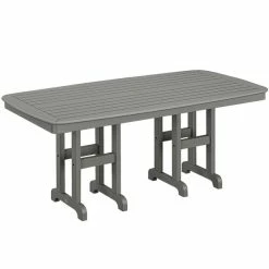 POLYWOOD Nautical 37" X 72" Slate Grey Dining Height Table