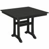 POLYWOOD Farmhouse Trestle 37" Black Dining Height Table