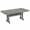 POLYWOOD Farmhouse Trestle 37" X 72" Slate Grey Dining Height Table