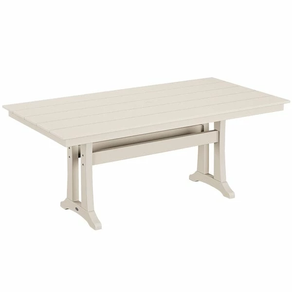POLYWOOD Farmhouse Trestle 37" X 72" Sand Dining Height Table 1 POLYWOOD Farmhouse Trestle 37" X 72" Sand Dining Height Table