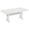 POLYWOOD Farmhouse Trestle 37" X 72" White Dining Height Table