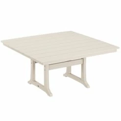 POLYWOOD Farmhouse Trestle 59" Sand Dining Height Table