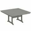 POLYWOOD Nautical Trestle 59" Slate Grey Dining Height Table