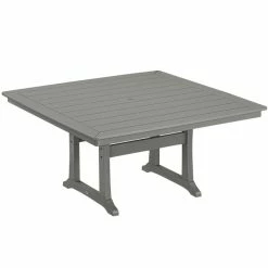 POLYWOOD Nautical Trestle 59" Slate Grey Dining Height Table