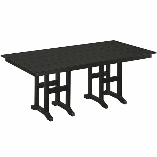 POLYWOOD Farmhouse 37" X 72" Black Dining Height Table 1 POLYWOOD Farmhouse 37" X 72" Black Dining Height Table