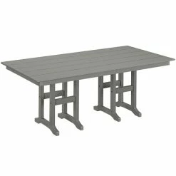 POLYWOOD Farmhouse 37" X 72" Slate Grey Dining Height Table