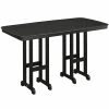 POLYWOOD Nautical 37" X 72" Black Bar Height Table