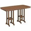 POLYWOOD Nautical 37" X 72" Teak Bar Height Table