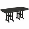 POLYWOOD Nautical 37" X 72" Black Dining Height Table