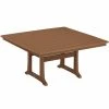 POLYWOOD Nautical Trestle 59" Teak Dining Height Table