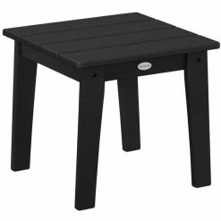 POLYWOOD Lakeside 18 1/4" Black End Table