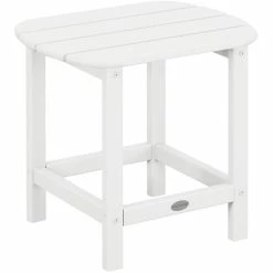 POLYWOOD South Beach 15" X 19" White Side Table