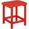 POLYWOOD South Beach 15" X 19" Sunset Red Side Table