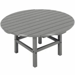 POLYWOOD 38" Slate Grey Round Conversation Table