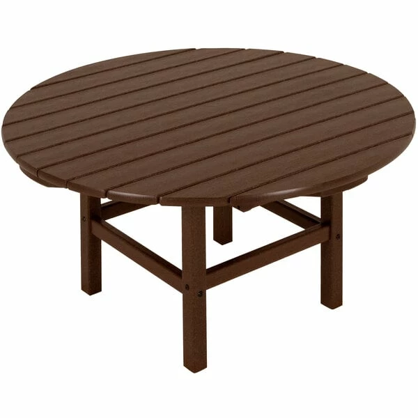 POLYWOOD 38" Mahogany Round Conversation Table 1 POLYWOOD 38" Mahogany Round Conversation Table
