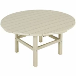 POLYWOOD 38" Sand Round Conversation Table