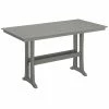 POLYWOOD Farmhouse Trestle 37" X 72" Slate Grey Bar Height Table