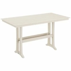 POLYWOOD Farmhouse Trestle 37" X 72" Sand Bar Height Table