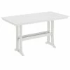 POLYWOOD Farmhouse Trestle 37" X 72" White Bar Height Table