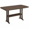POLYWOOD Nautical Trestle 38" X 73" Mahogany Bar Height Table