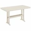 POLYWOOD Nautical Trestle 38" X 73" Sand Bar Height Table