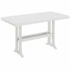 POLYWOOD Nautical Trestle 38" X 73" White Bar Height Table