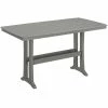 POLYWOOD Nautical Trestle 38" X 73" Slate Grey Bar Height Table